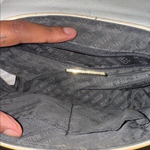 Steve Madden White and Black Handbag